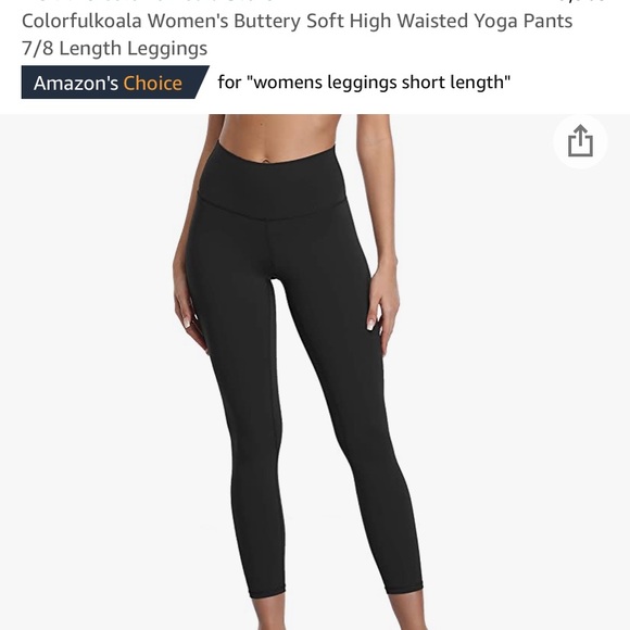 Black Colorfulkoala Leggings